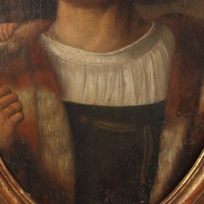 Painting Portrait of a Gentleman with Bambi, Portrait of a Gentleman with a Child