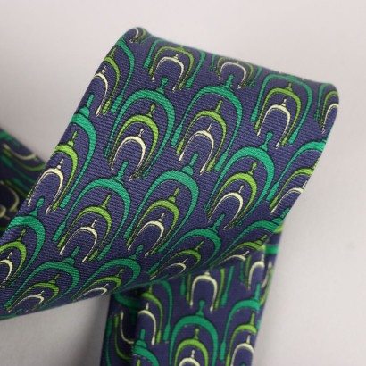Gucci Cravatta Vintage Blu e Verde