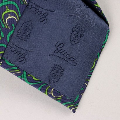 Gucci Cravatta Vintage Blu e Verde
