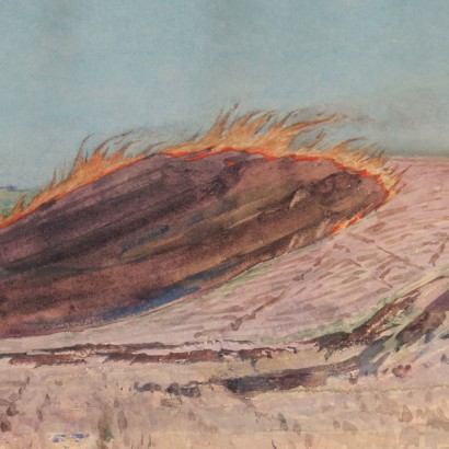 Painting by Henry Coleman, Fire in the Country, Henry (Henry) Coleman, Henry (Henry) Coleman, Henry (Henry) Coleman, Henry (Henry) Coleman