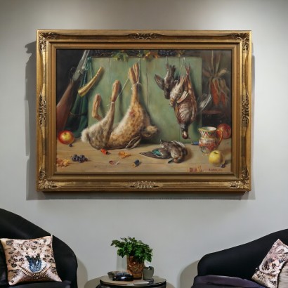 Painting by Alfio Paolo Graziani,Still life with game,Alfio Paolo Graziani,Alfio Paolo Graziani,Alfio Paolo Graziani,Alfio Paolo Graziani,Alfio Paolo Graziani,Alfio Paolo Graziani