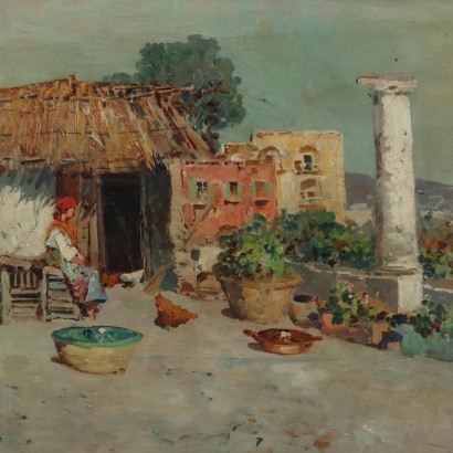 Dipinto di Luigi Bertolin Grande,Dipinto di Luigi Bertolingrande,Paesaggio con figura,Luigi Bertolingrande,Luigi Bertolingrande,Luigi Bertolingrande,Luigi Bertolingrande