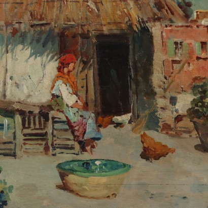 Dipinto di Luigi Bertolin Grande,Dipinto di Luigi Bertolingrande,Paesaggio con figura,Luigi Bertolingrande,Luigi Bertolingrande,Luigi Bertolingrande,Luigi Bertolingrande