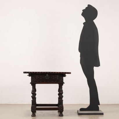 Tavolino Barocco Emiliano in Noce