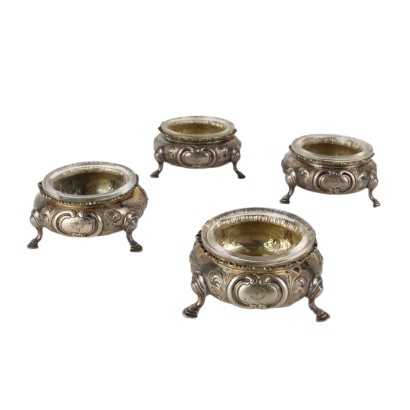 Gruppo di Quattro Saliere in Argento Londra
