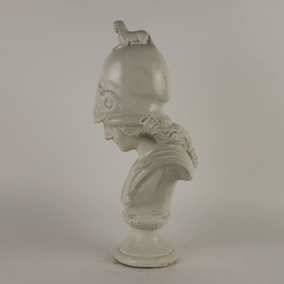 Busto de Minerva en cemento vidriado