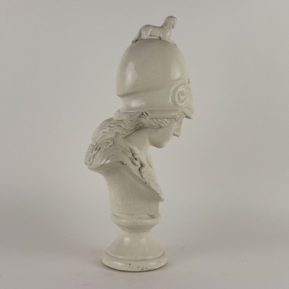 Busto de Minerva en cemento vidriado