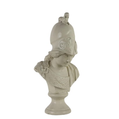 Busto de Minerva en cemento vidriado