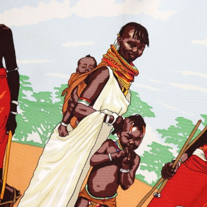 Hermes Foulard Perles Du Kenya Vintage