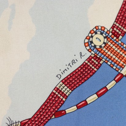 Hermes Foulard Perles Du Kenya Vintage