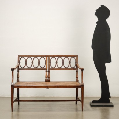 Neoclassical sofa in walnut