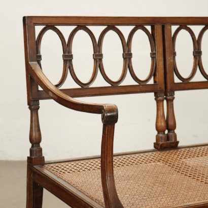 Neoclassical sofa in walnut