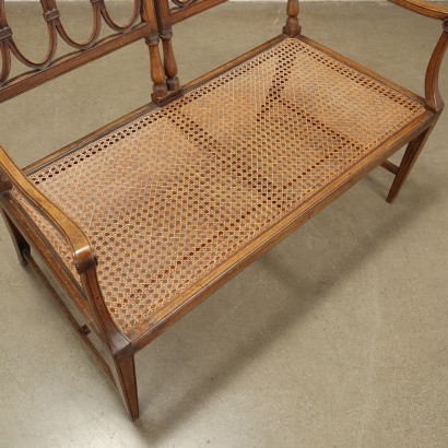 Neoclassical sofa in walnut