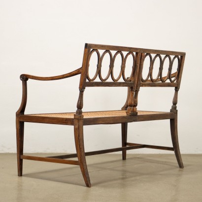 Neoclassical sofa in walnut