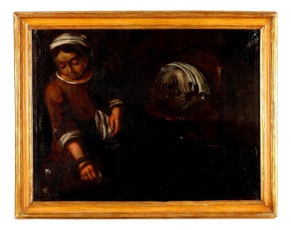 Dipinto La Giovane Donna che cuce