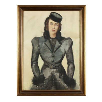 Dipinto Ritratto di giovane Donna