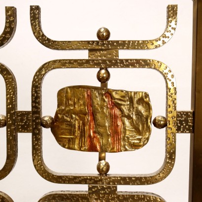 Paire de lits, lits en laiton des années 1960, lits simples en laiton des années 1960