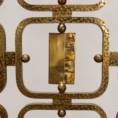 Paire de lits, lits en laiton des années 1960, lits simples en laiton des années 1960