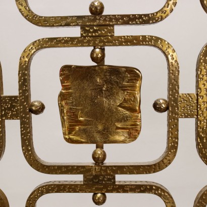 Paire de lits, lits en laiton des années 1960, lits simples en laiton des années 1960