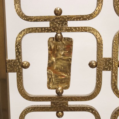 Paire de lits, lits en laiton des années 1960, lits simples en laiton des années 1960