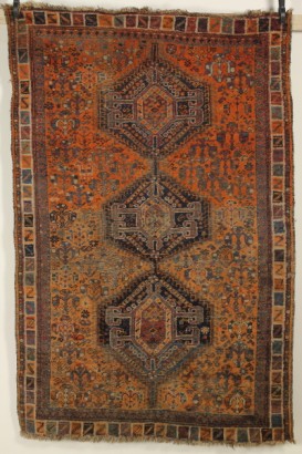 Shiraz-Persia, alfombra de lana, grueso, a mano fabricación nodo, buenas condiciones