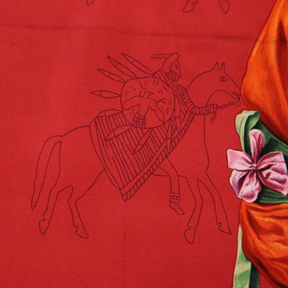 Hermes Pani La Shar Pawnee Foulard Vin