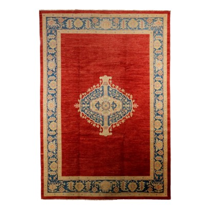 Antique Herat Carpet Cotton Wool Thin Knot Iran 142 x 98 In