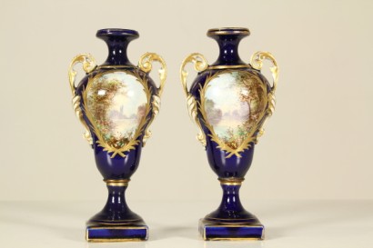 antiquités, poterie, porcelaine de sevres, paire de vases