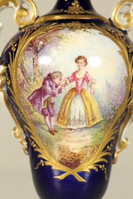 antiquités, poterie, porcelaine de sevres, paire de vases