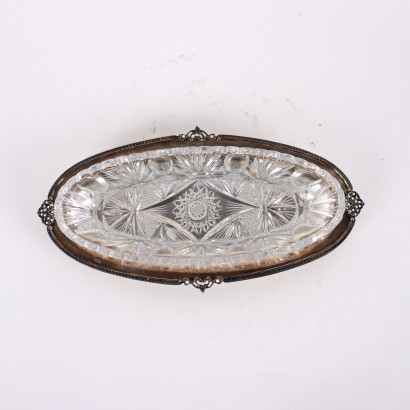 Centre de table Fabbrica en argent et verre