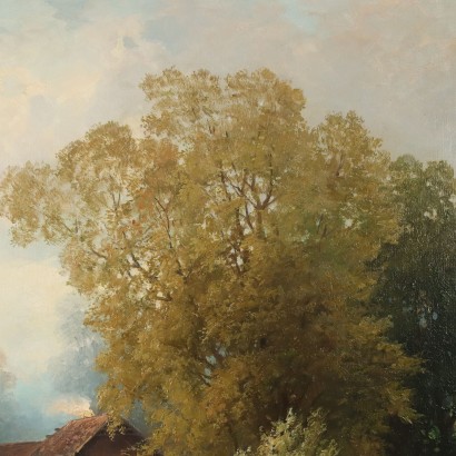 Peinture Paysage avec rivière