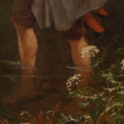 Peinture de Carl August Heinrich Ferdinan,Traverser le ruisseau,Carl August Heinrich Ferdinand Oesterley,Carl August Heinrich Ferdinand Oesterley,Carl August Heinrich Ferdinand Oesterley,Carl August Heinrich Ferdinand Oesterley,Carl August Heinrich Ferdinand Oesterley