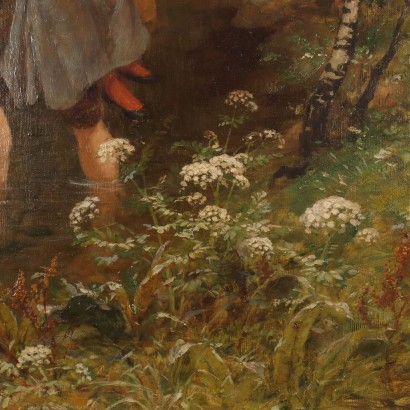 Peinture de Carl August Heinrich Ferdinan,Traverser le ruisseau,Carl August Heinrich Ferdinand Oesterley,Carl August Heinrich Ferdinand Oesterley,Carl August Heinrich Ferdinand Oesterley,Carl August Heinrich Ferdinand Oesterley,Carl August Heinrich Ferdinand Oesterley