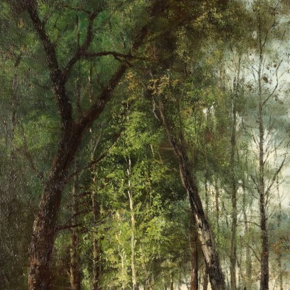 Peinture vue sur la forêt
