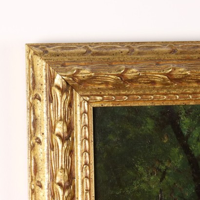 Peinture vue sur la forêt