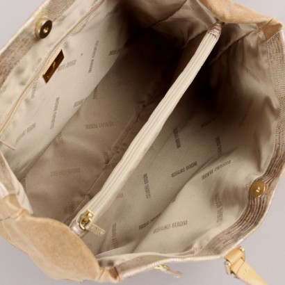 Silvano Biagini Borsa Second Hand Tessuto Canvas Pelle Italia_1208080 Silvano Biagini Borsa in Canvas e Pell