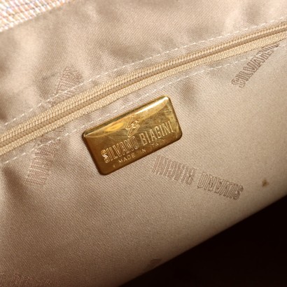 Silvano Biagini Borsa Second Hand Tessuto Canvas Pelle Italia_1208081 Silvano Biagini Borsa in Canvas e Pell