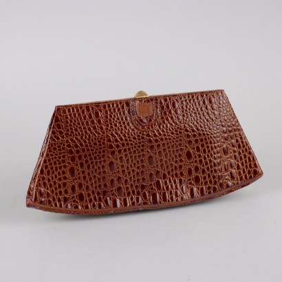 Ugo Correani Vintage Bolso de Cuero con Monedero Italia 1970s