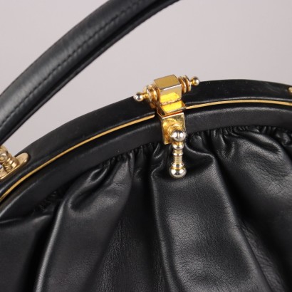 Vintage Black Leather Bag