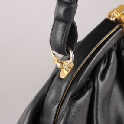 Vintage Black Leather Bag