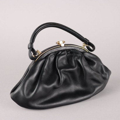 Vintage Black Leather Bag