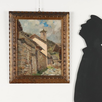 Dipinto di Domenico De Bernardi,Scorcio di paese,Domenico De Bernardi,Domenico De Bernardi,Domenico De Bernardi,Domenico De Bernardi,Domenico De Bernardi,Domenico De Bernardi,Domenico De Bernardi,Domenico De Bernardi