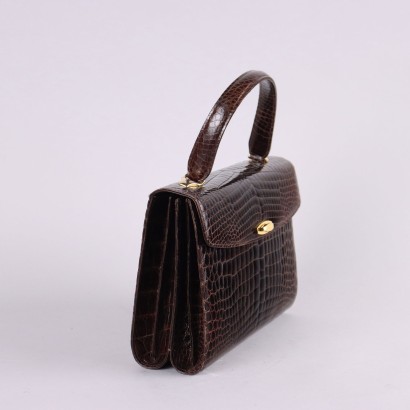 Vintage Brown Crocodile Bag