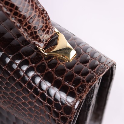 Vintage Brown Crocodile Bag