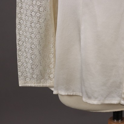 Camicia Bianca Vintage con Maniche in