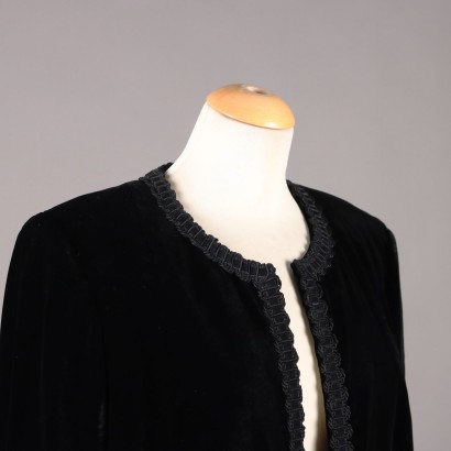 Giacca in Velluto Nero con Fibbia prim