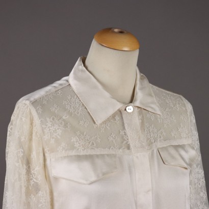 Camicia Vintage in Seta e Pizzo