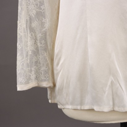 Camicia Vintage in Seta e Pizzo
