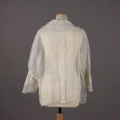 Camicia Vintage in Organza Bianca