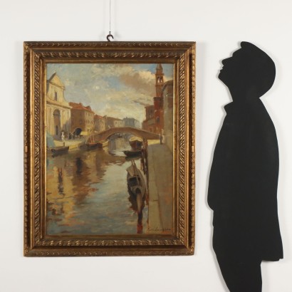 Gemälde von Emil Lindenfeld, Boote auf dem Kanal, Emil Lindenfeld, Emil Lindenfeld, Emil Lindenfeld, Emil Lindenfeld, Emil Lindenfeld